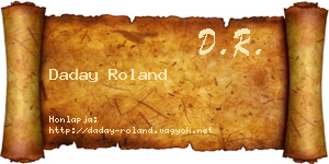 Daday Roland névjegykártya